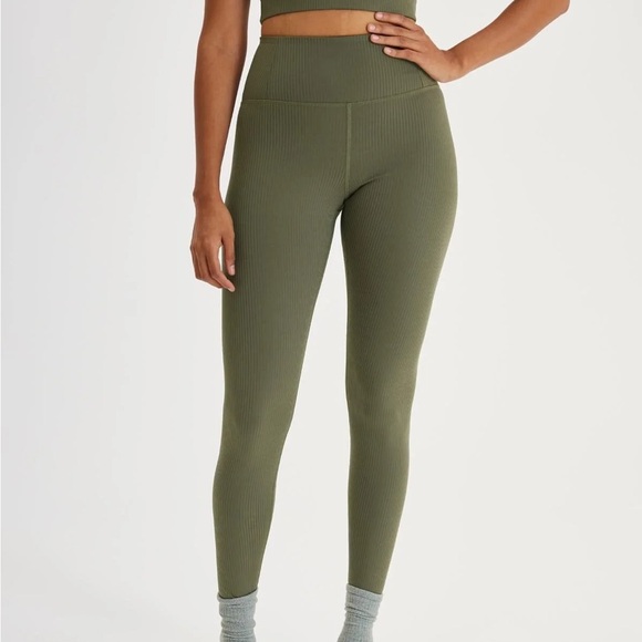 girlfriend collective Pants - Girlfriend Collective RIB High-Rise Leggings Green Small